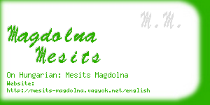 magdolna mesits business card